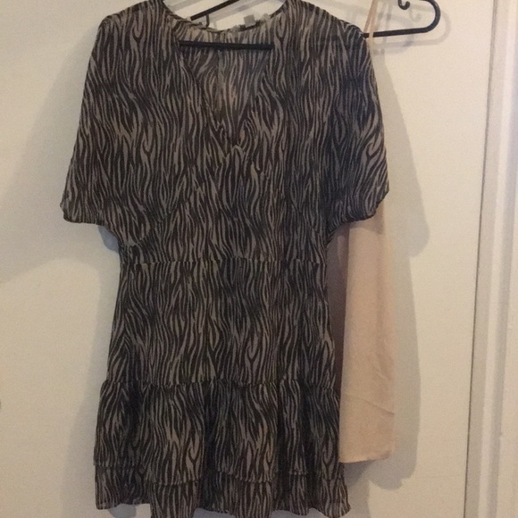all saints zebra dress